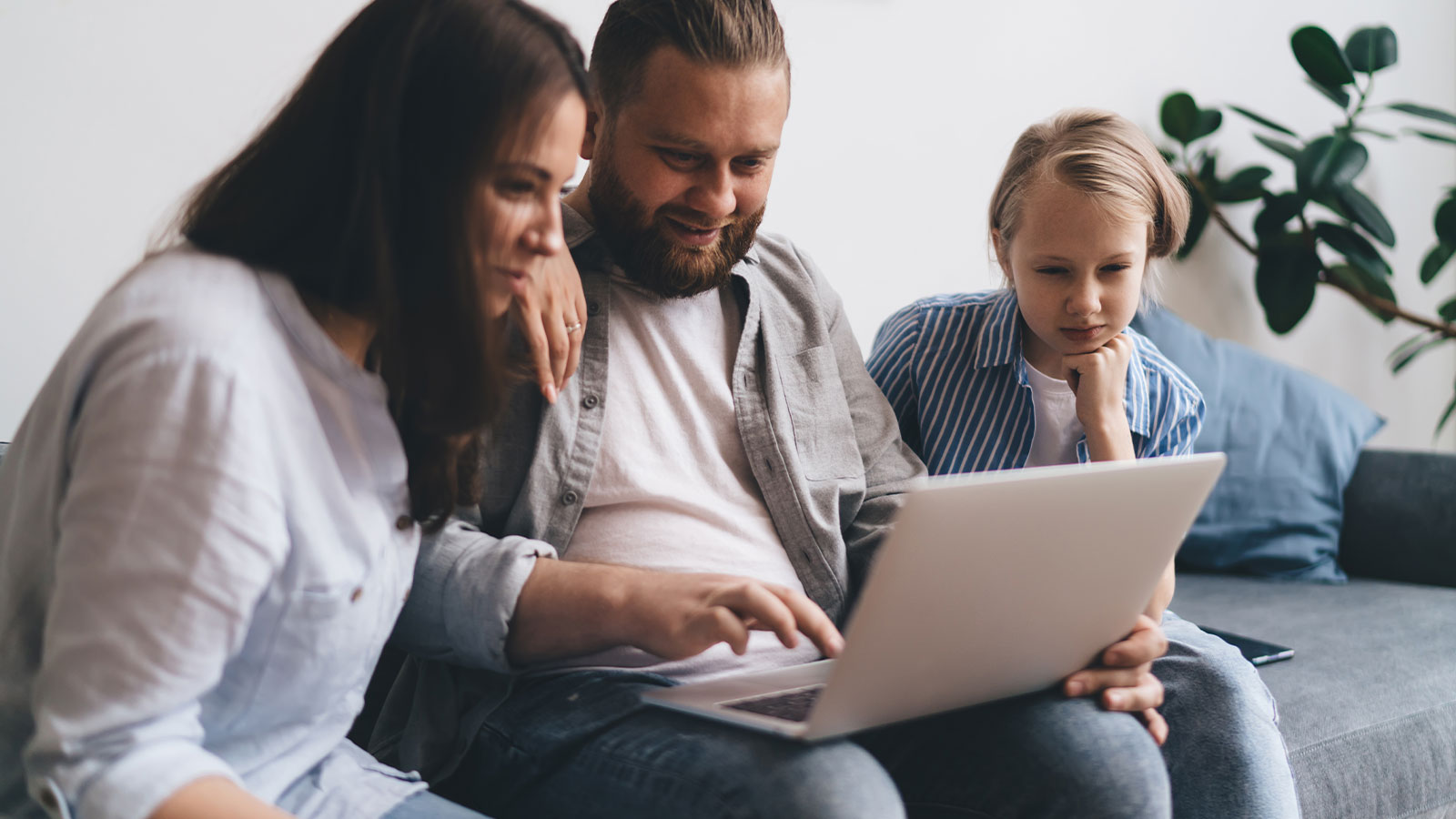 Young Family having a therapy session online with a RealTalk Counselor